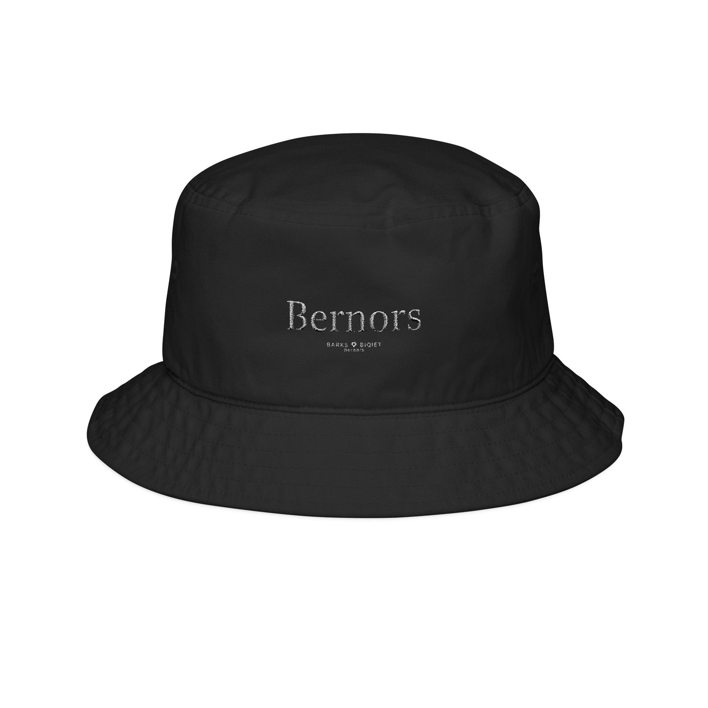Bernors Embroidered Bucket Hat — Black Casual Streetwear Cap