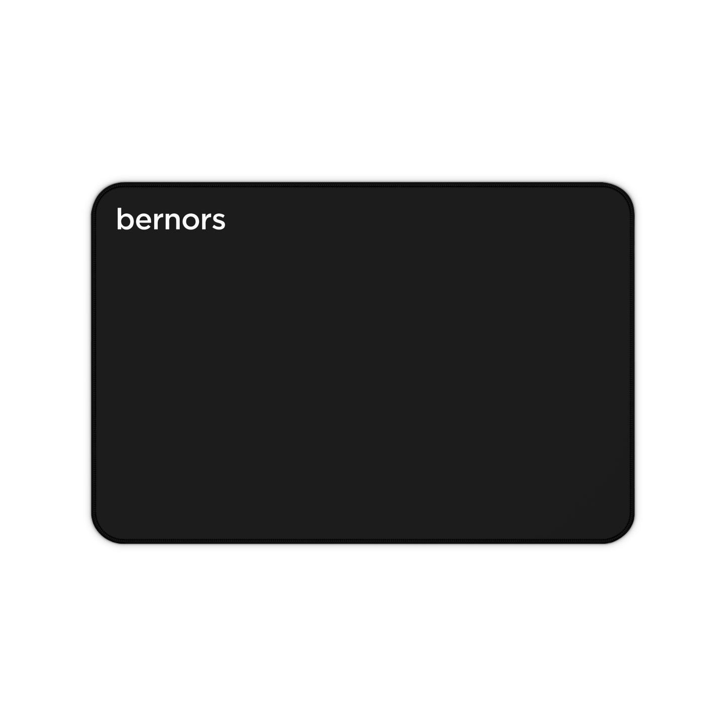 Minimal Black Desk Mat — 'bernors' Logo Mousepad Deskpad